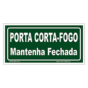 Placa De Sinalização - Porta Corta Fogo M4