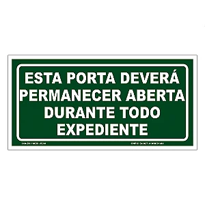 Placa De Sinalização - Portas Abertas
