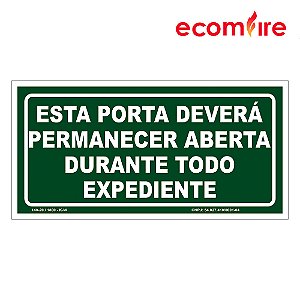 Placa De Sinalização - Portas Abertas