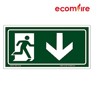 Placa De Sinalização - Saída - Seta Abaixo - S3