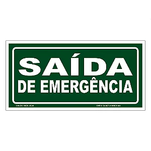 Placa De Sinalização - Saída de Emergência - S22