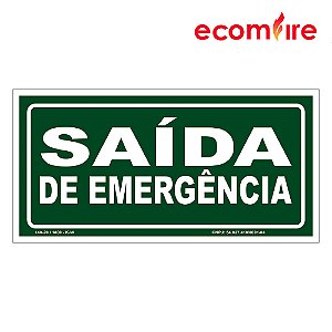Placa De Sinalização - Saída de Emergência - S12