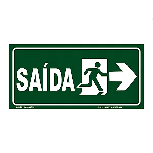 Placa De Sinalização - Saída Direita - S13D