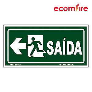 Placa de Sinalização - SaÍda Esquerda S13