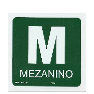 Placa De Sinalização - Mezanino