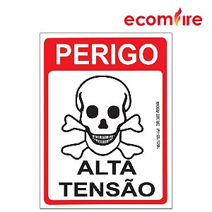 Placa De Sinalização - Perigo Alta Tensão