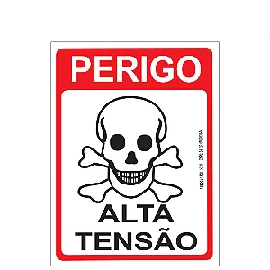 Placa De Sinalização - Perigo Alta Tensão
