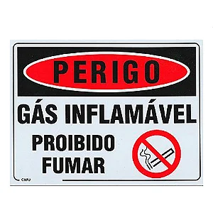 Placa de Sinalização - Perigo Gás Inflamável