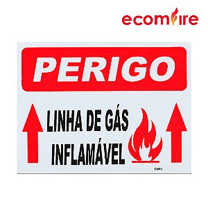Perigo Linha de Gás Inflamável
