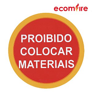 Proibido Colocar Materiais