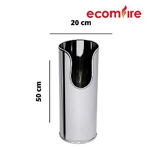 Suporte de Solo em Aço Inox Grande - Tipo Batom