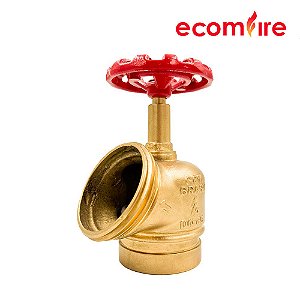 Registro Globo Hidrante Latão 2.1/2” 45° PN16 GROOVED 73MM