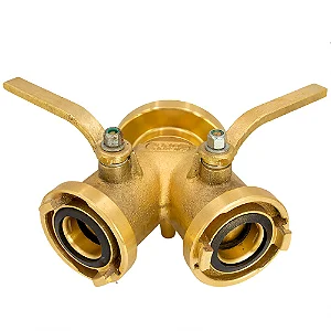 Derivante com Entrada de 2.1/2″ X 2 Saídas X 1.1/2″ em Latão