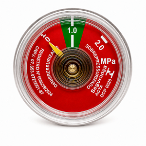 Manômetro Indicador de Pressão 1.0 MPA Base Aço Inox