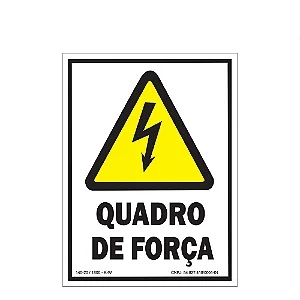 Placa De Sinalização - Quadro de Força