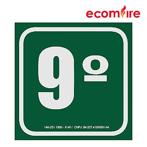 Placa de Sinalização - 9º Andar