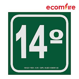 Placa de Sinalização - 14º Andar