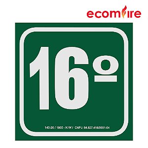 Placa de Sinalização - 16º Andar