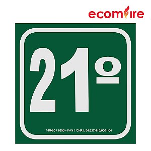 Placa de Sinalização - 21º Andar