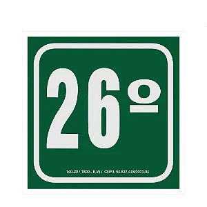 Placa de Sinalização - 26º Andar