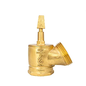 Válvula Globo Industrial 45º PN 16 2.1/2” 11BSP x 5FPP em Latão com Recalque