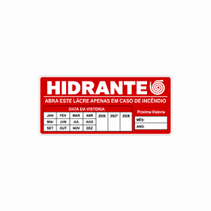 Lacre Adesivo de Hidrante - KIT