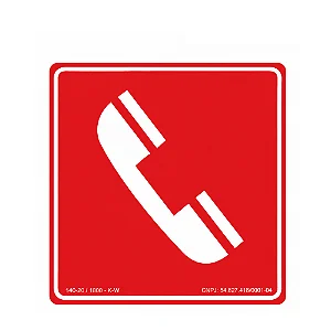 Placa de Sinalização - Telefone de Emergência