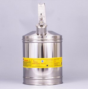Container de Segurança para Despejo de Inflamáveis em Aço Inox 304 5 Litros