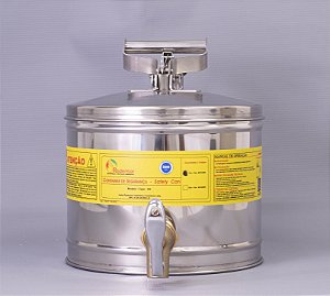 Container de Segurança com Válvula Dosadora em Aço Inox 304 para Inflamáveis 10 Litros