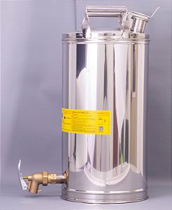 Container de Segurança com Válvula Dosadora em Aço Inox 304 para Inflamáveis 25 Litros