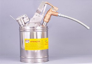 Container de Segurança com Válvula e Extensão Flexível em Aço Inox 304 para Inflamáveis 5 Litros
