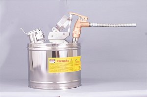 Container de Segurança com Válvula e Extensão Flexível em Aço Inox 304 para Inflamáveis 10 Litros