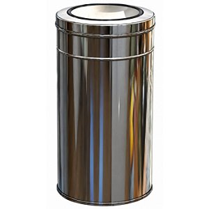 Coletor de Resíduos em Aço Inox com Tampa Basculante 45 Litros
