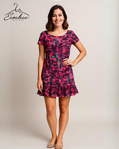 Vella Fashion – Vestido Curto Estampado | Tam. AB