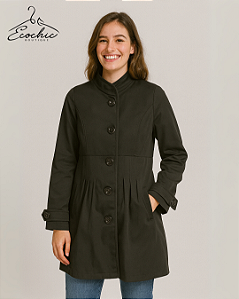 DIMPUS - CASACO ACINTURADO LONGO PT, P