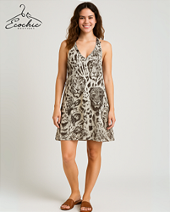Cavalera – Vestido Curto Estampa Animais | Tam. M