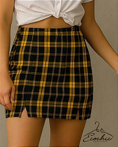 ROOTS – Saia Xadrez Amarela | Tam. M