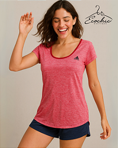 ADIDAS – Camiseta Vermelha Rajada | Tam. M