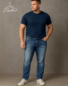 MARFINNO – CALÇA JEANS LAVAGEM MÉDIA ESTONADA | Tam. 46