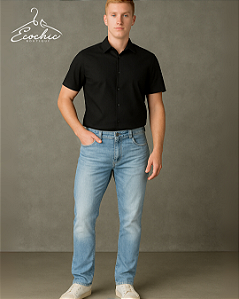 HERING - CALCA JEANS CLARO LAVAGEM ESTONADA 44X34