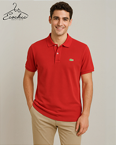 LACOSTE - CAMISA POLO ALGODAO VERMELHA 5