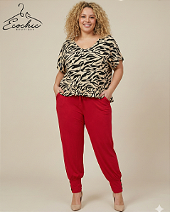 CALÇA ALADIN EM MALHA VERMELHA – TAM G