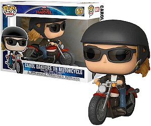 Boneco Funko pop Marvel Captain Marvel Carol Danvers on Motorcycle 57