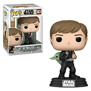 Funko Pop Star Wars The Book Of Boba Fett Luke Skywalker With Grogu 583