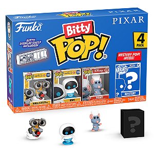 Funko Bitty Pop Pixar Wall-E, Eve, Remy