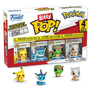 Funko Bitty Pop Pokemon Pikachu, Vaporeon, Caterpie, Cubone 4