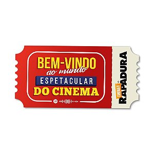 Placa Decorativa 30x15 Cinema com Rapadura - Mundo espetacular do cinema (VERMELHO)