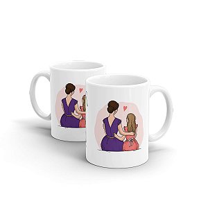 Caneca Cerâmica Branca - Te amo mãe