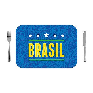 Jogo americano 30x40cm - Brasil (AZUL) Copa do Mundo