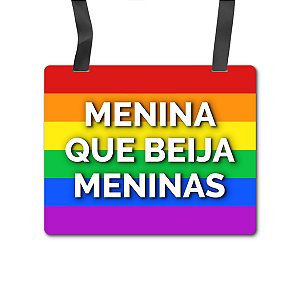 Placa Fantasia Carnaval -  Menina que Beija Meninas LGBTQIA+